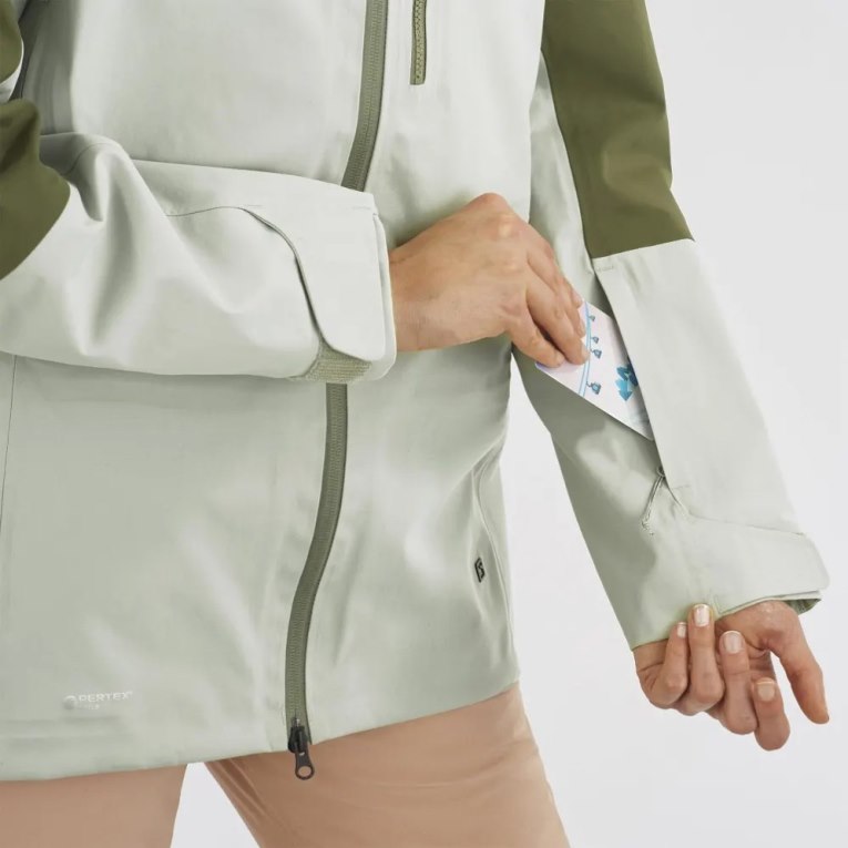 Mint / Olive Salomon Stance 3L Women's Ski Jackets | IE AF3280